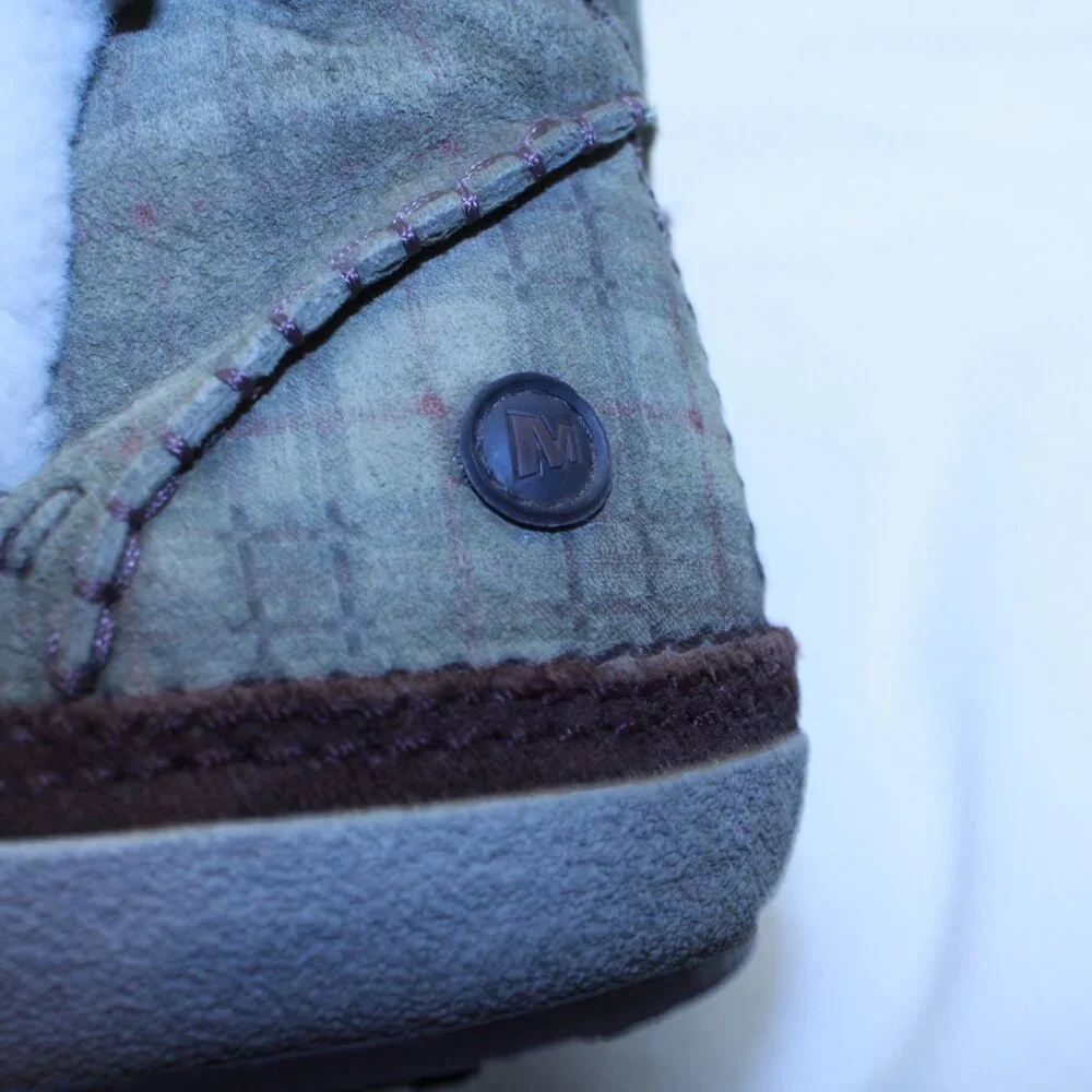 Merrell SZ 7.5 High Sage SPIRIT TIBET Thinsulate Polartec Shearling Boots J20048 - Picture 16 of 16